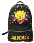 Schwarzes Goldenes Schwein des Jahres Schulrucksack