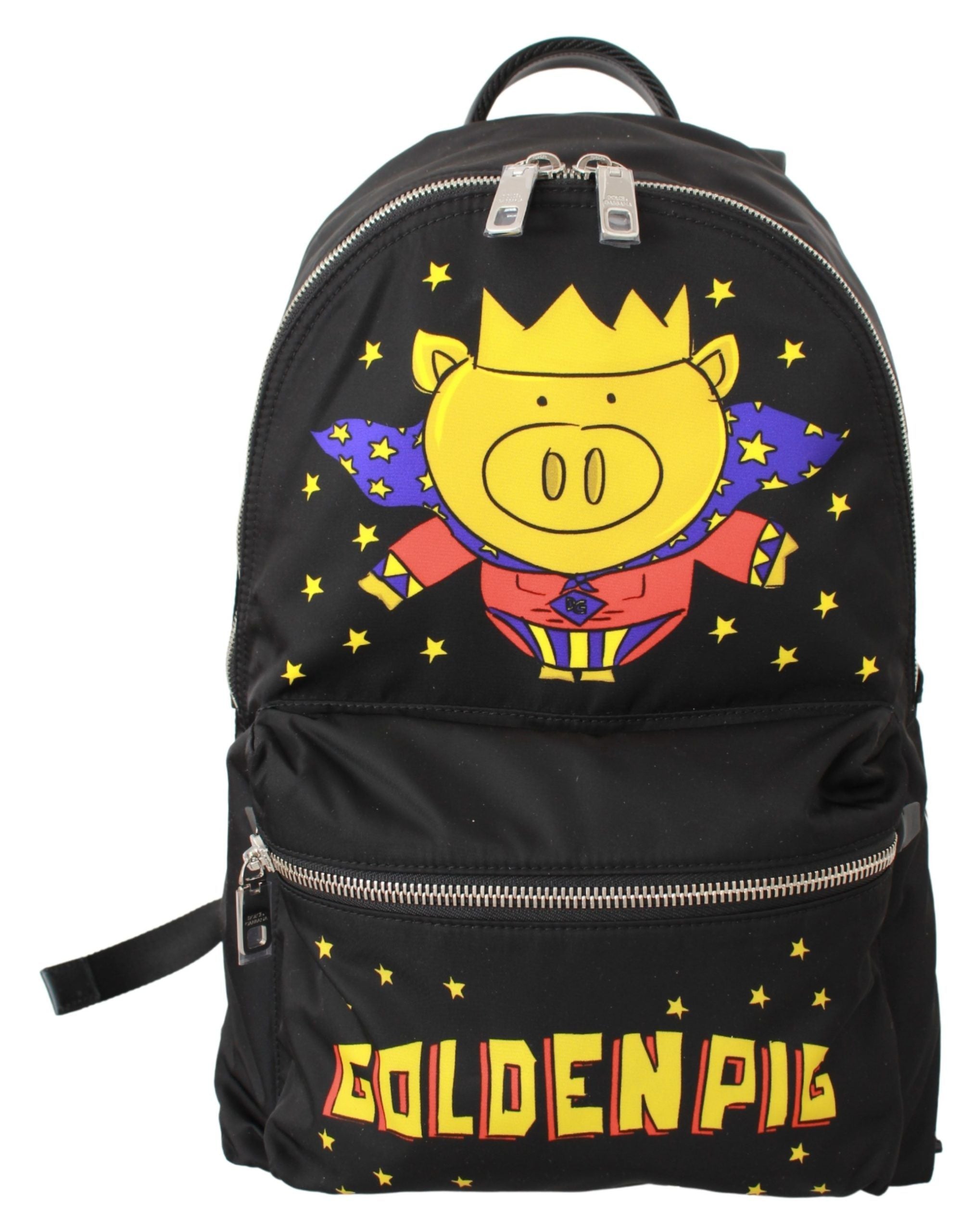 Schwarzes Goldenes Schwein des Jahres Schulrucksack