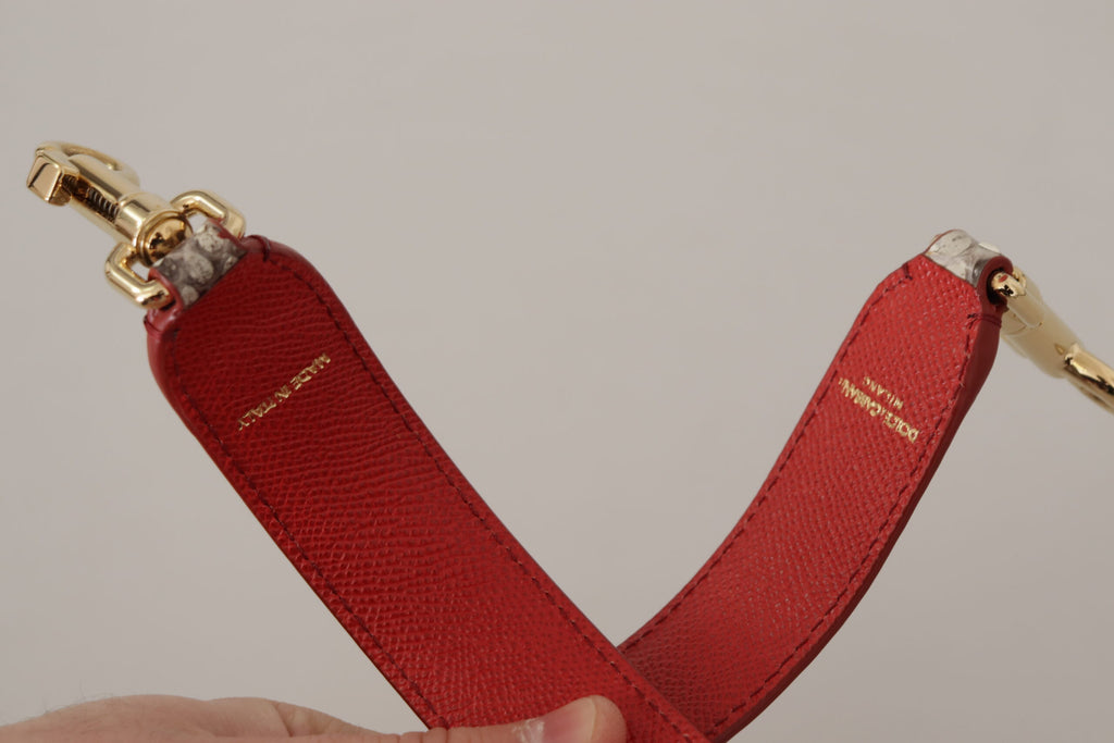 Beigefarbener Schulterriemen aus exotischem Leder mit Nieten