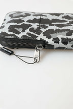 Grauer Leopard Leder Männer Geldbörse Crossbody Sling Telefon Tasche
