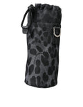Schwarzer Leopard Runde schlanke Tote Flaschenhaltertasche
