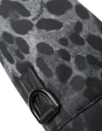 Schwarzer Leopard Runde schlanke Tote Flaschenhaltertasche