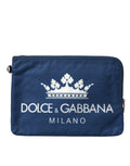 Blaue DG Milano Print Nylon Pouch Clutch Herren Tasche