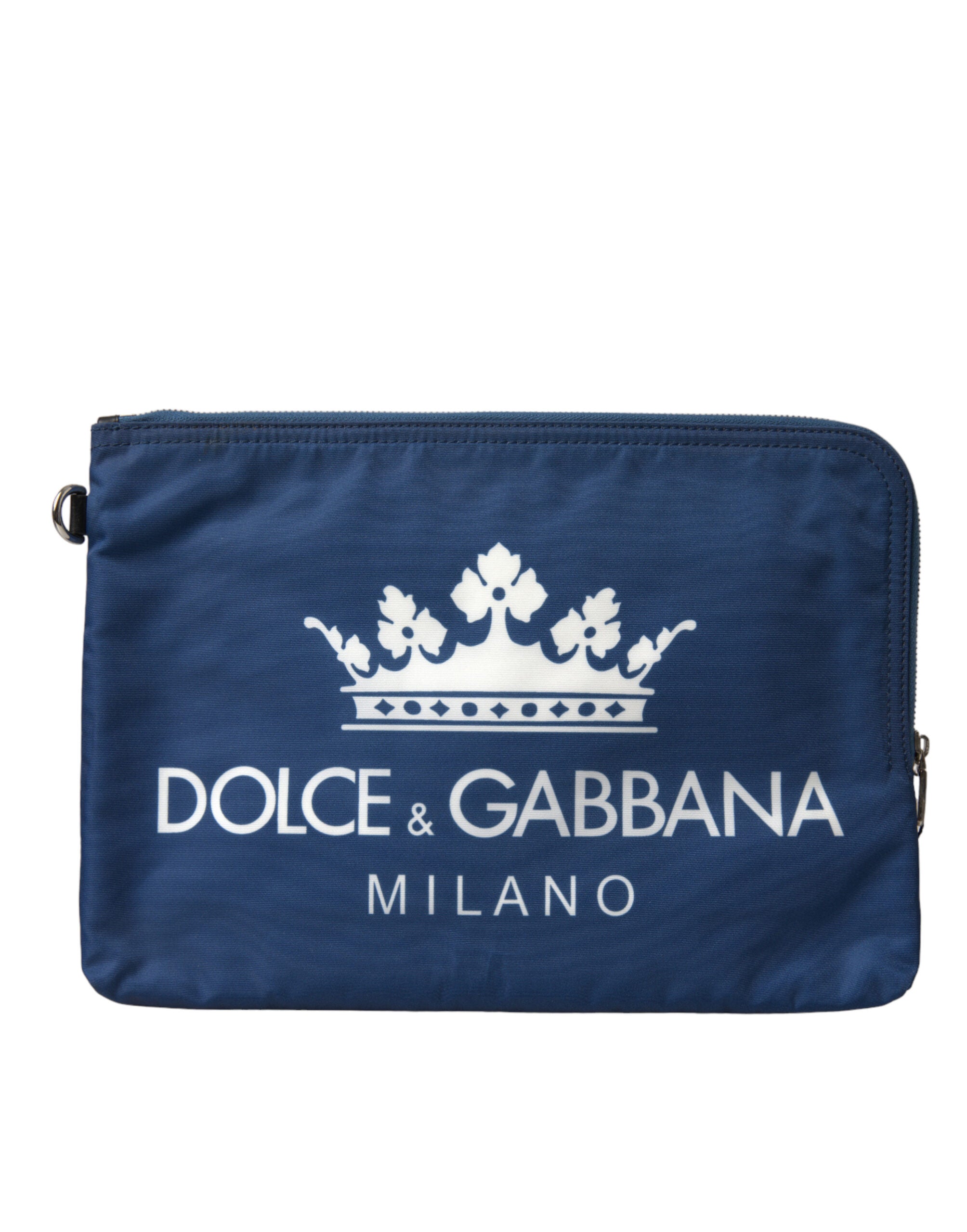 Blaue DG Milano Print Nylon Pouch Clutch Herren Tasche