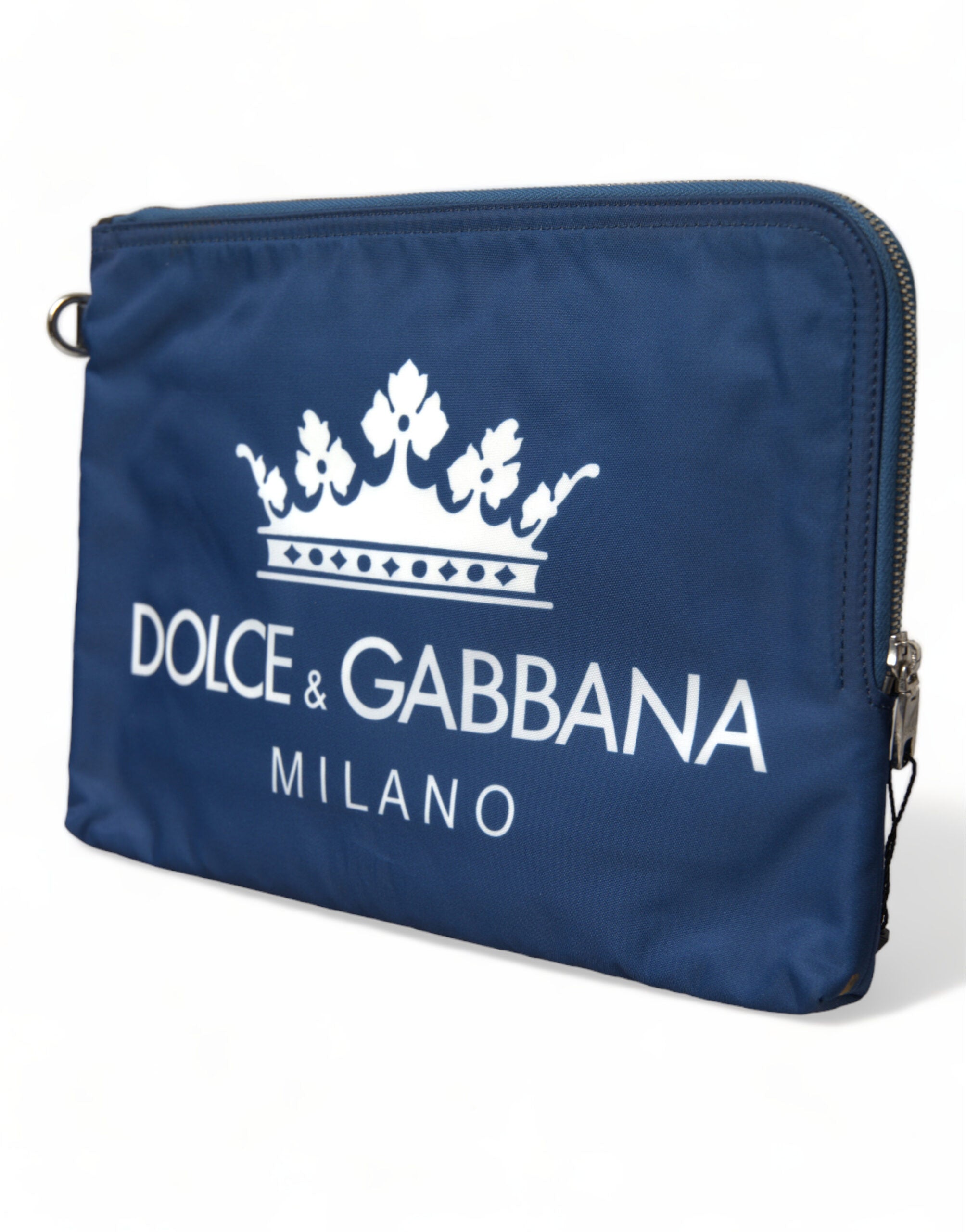 Blaue DG Milano Print Nylon Pouch Clutch Herren Tasche