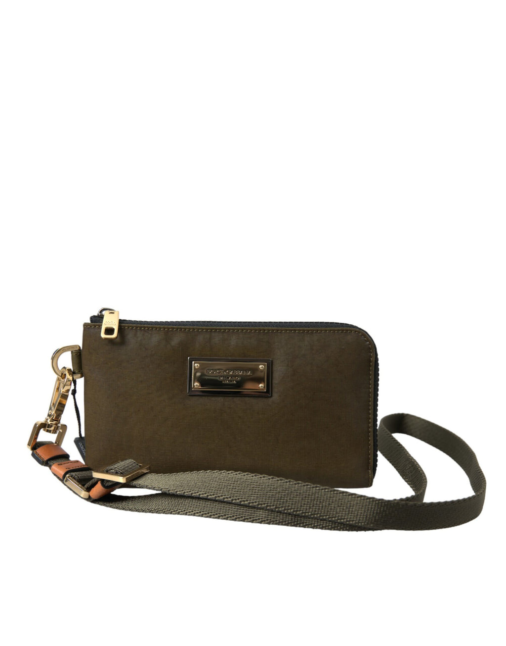 Dunkelgrünes Nylon Logo Multifunktionsset 2er Set Taschen