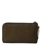 Dunkelgrünes Nylon Logo Multifunktionsset 2er Set Taschen