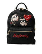 Schwarzer #DGFAMILY Verschönerter Rucksack VULCANO Tasche