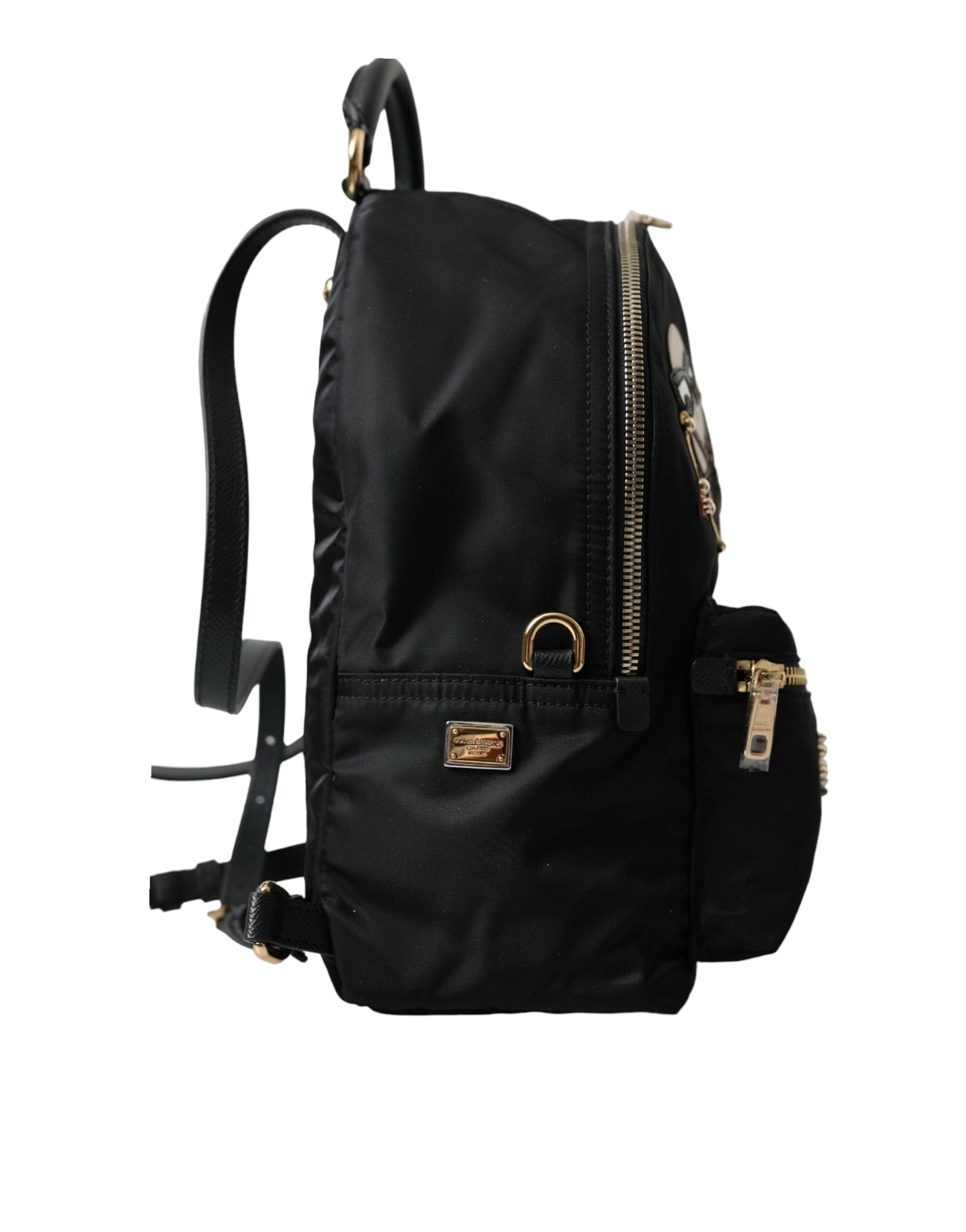 Schwarzer #DGFAMILY Verschönerter Rucksack VULCANO Tasche