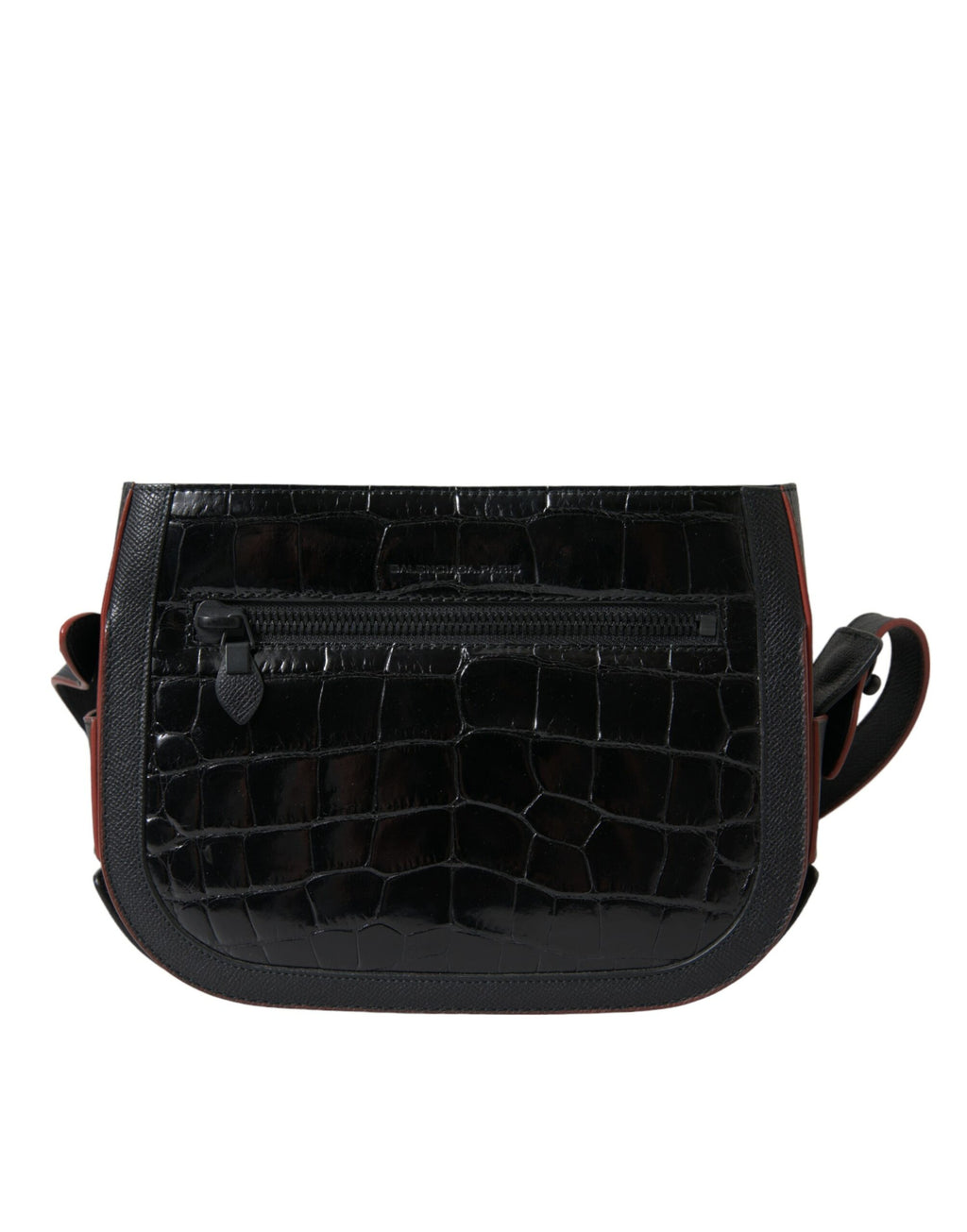 Schwarze Exotenleder Schulter Crossbody Kameratasche