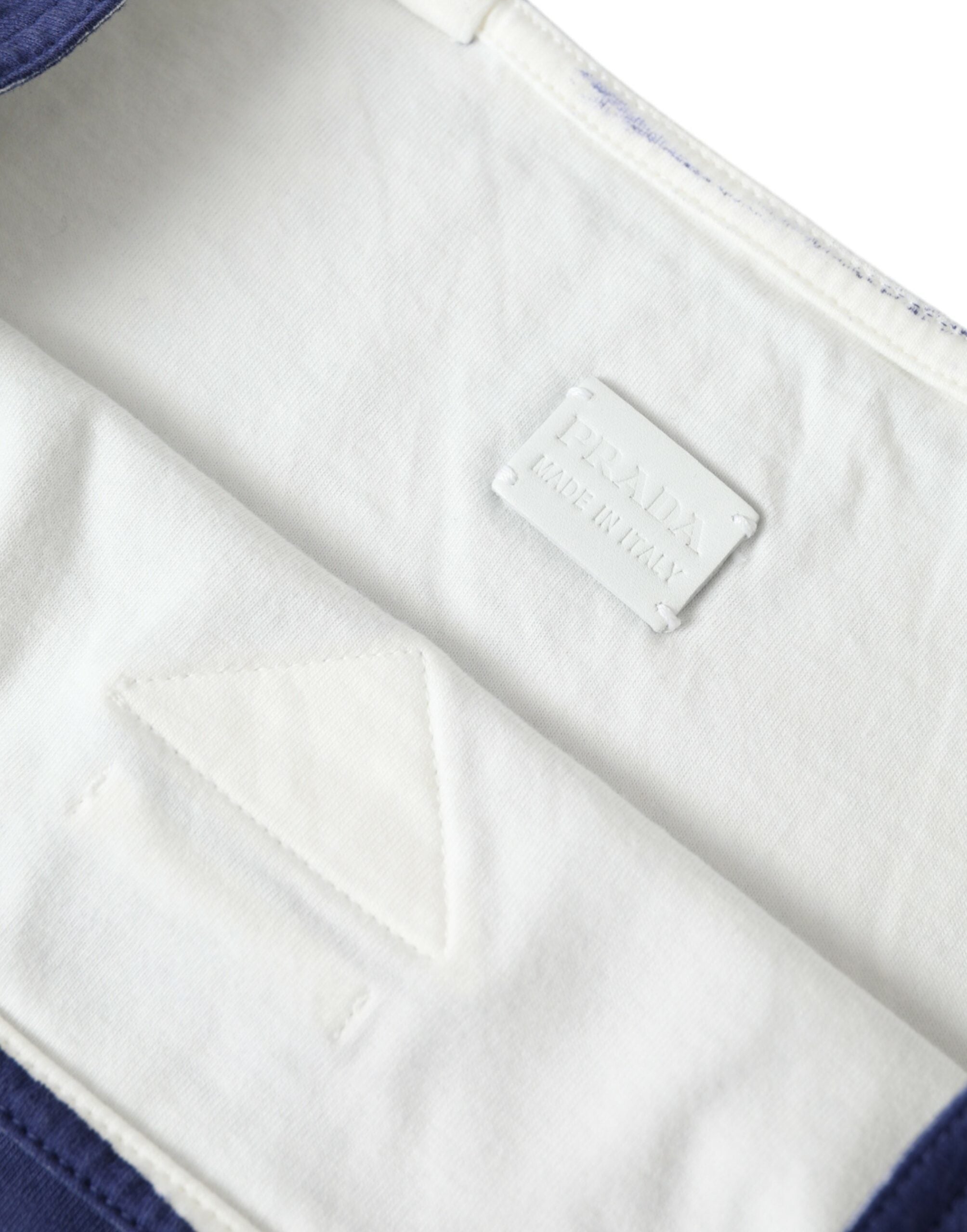 Blauer Jersey Stoff Logo Schultertasche Einkaufstasche Einkaufstasche