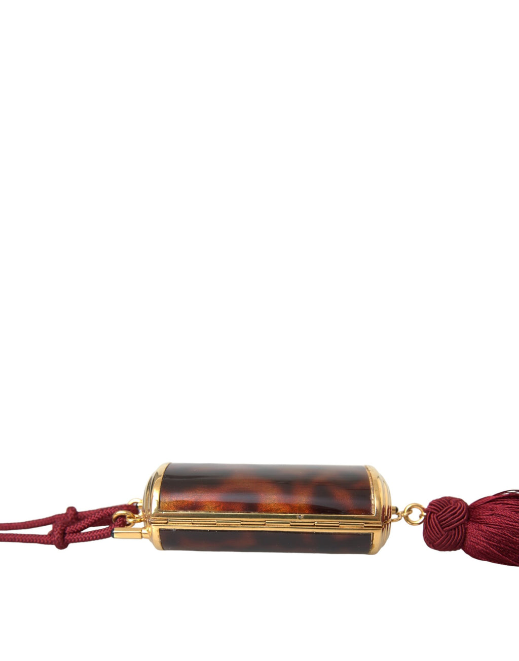 Brauner Leopard Mini-Spiegel Quaste Make-up-Halter Tasche