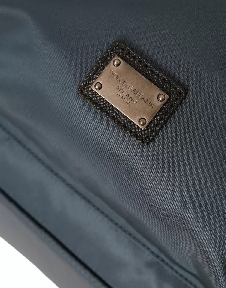 Blaues Nylon #DGFamily Patch Männer Rucksack Tasche