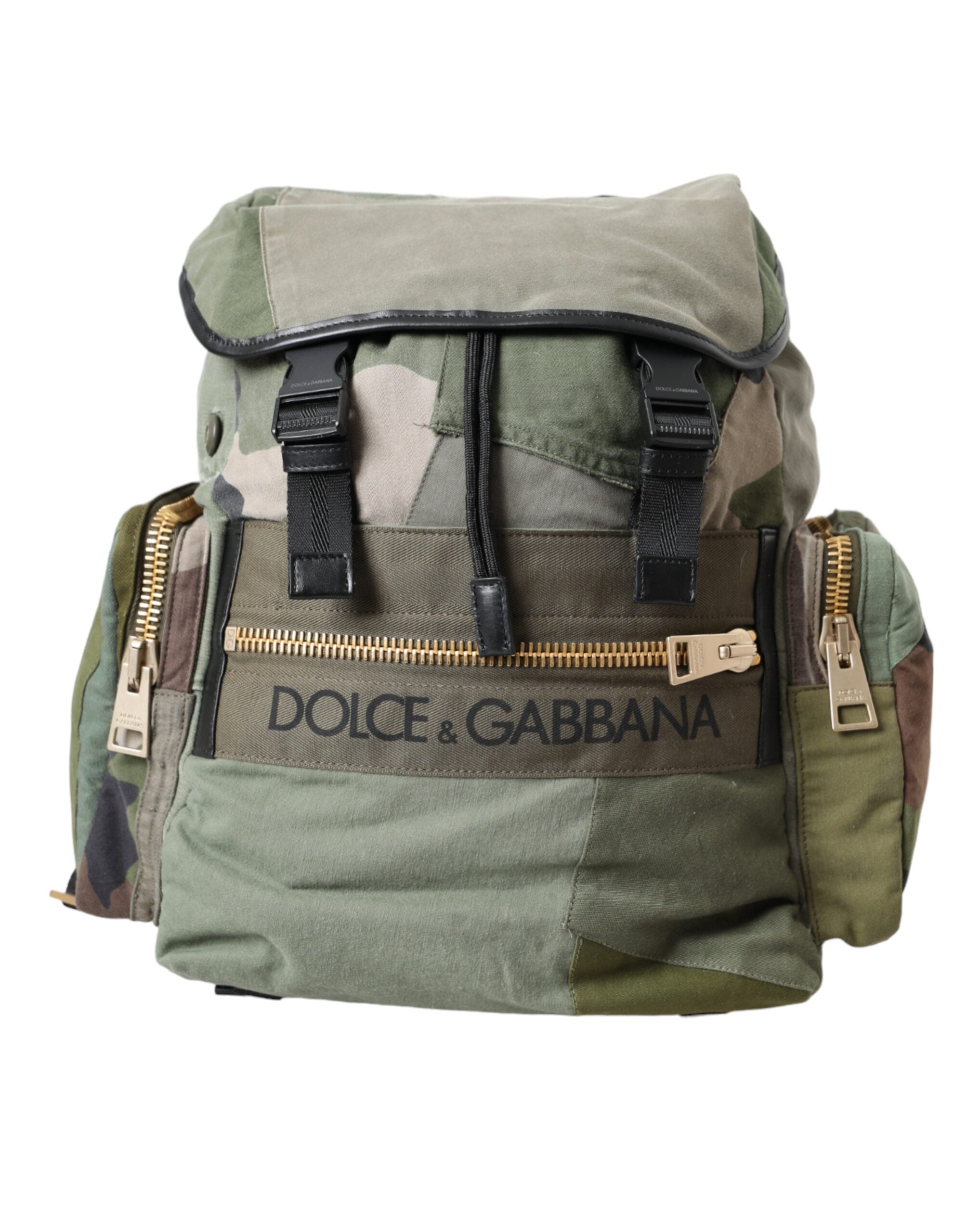 Militärgrüner Patchwork-Rucksack Rucksack Tasche