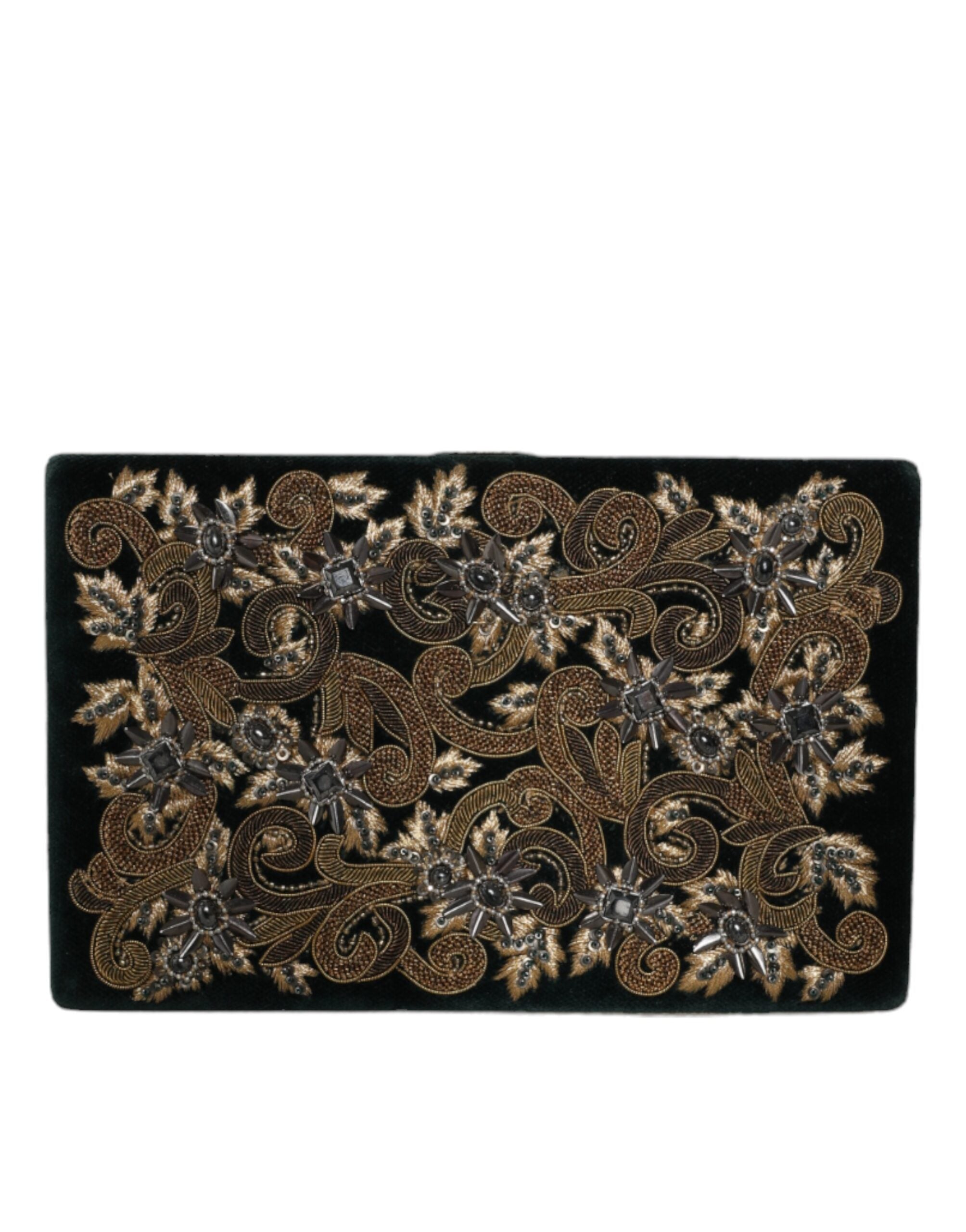 Schwarzer Samt Goldrahmen Clutch Abend Party Handtasche