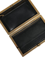 Multicolor Floral Gold Frame Clutch Abend Handtasche