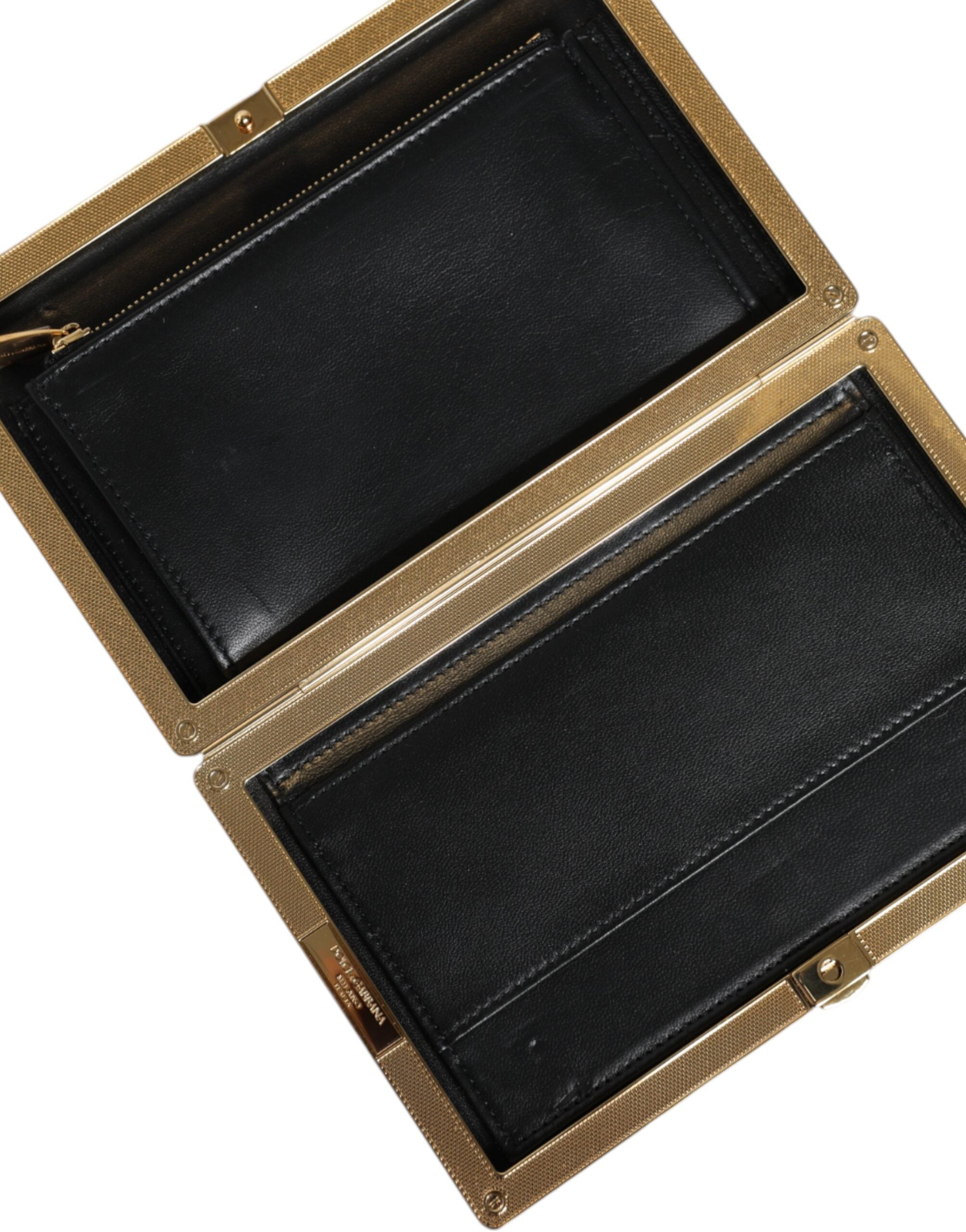 Multicolor Floral Gold Frame Clutch Abend Handtasche