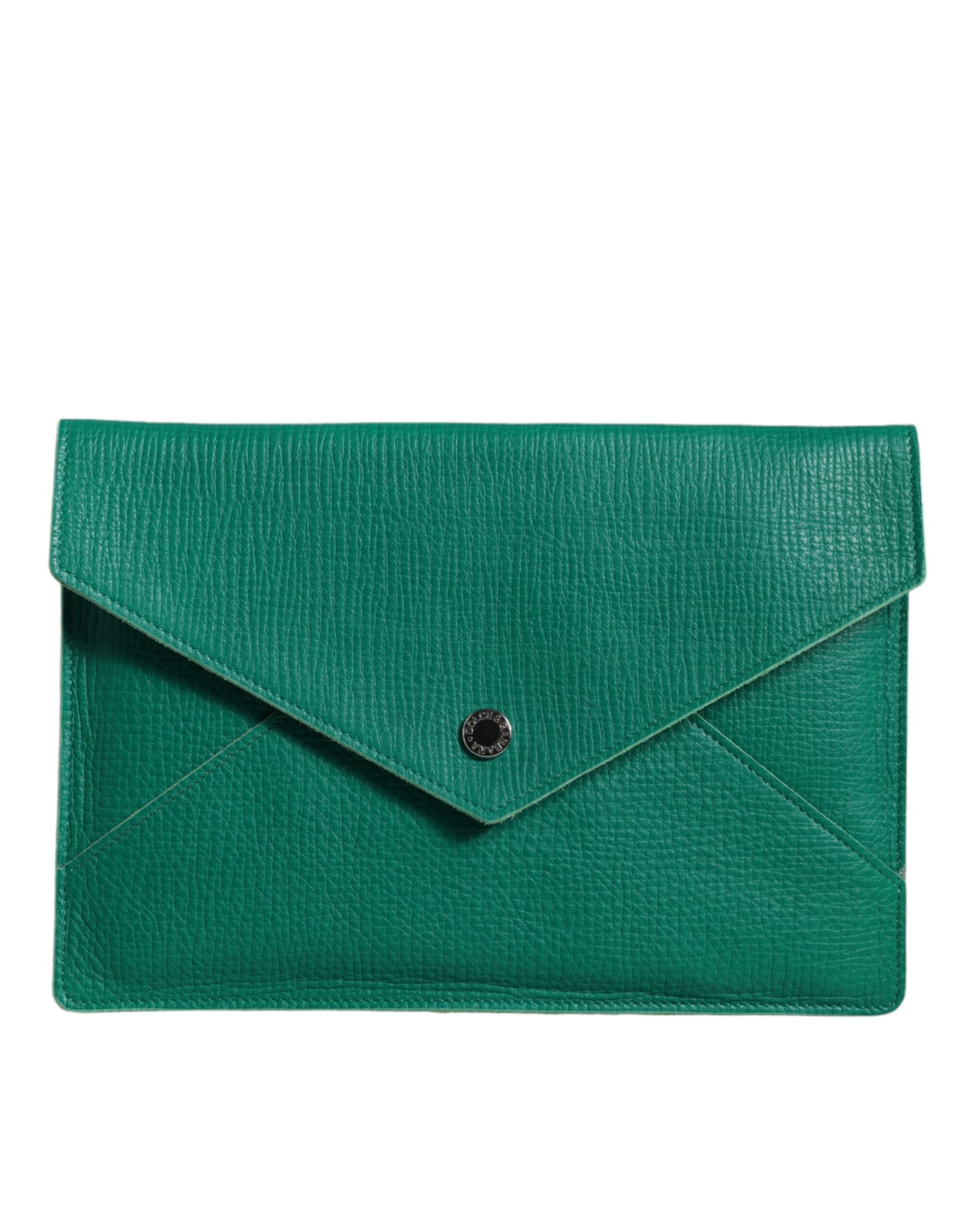 Grüne Lederhandtasche Clutch Mini Purse Pouch Tablet Case