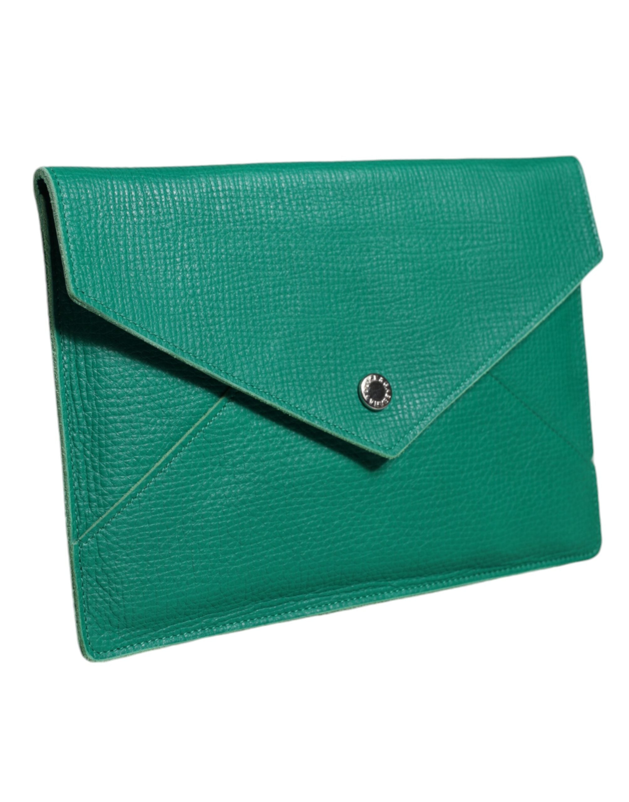 Grüne Lederhandtasche Clutch Mini Purse Pouch Tablet Case