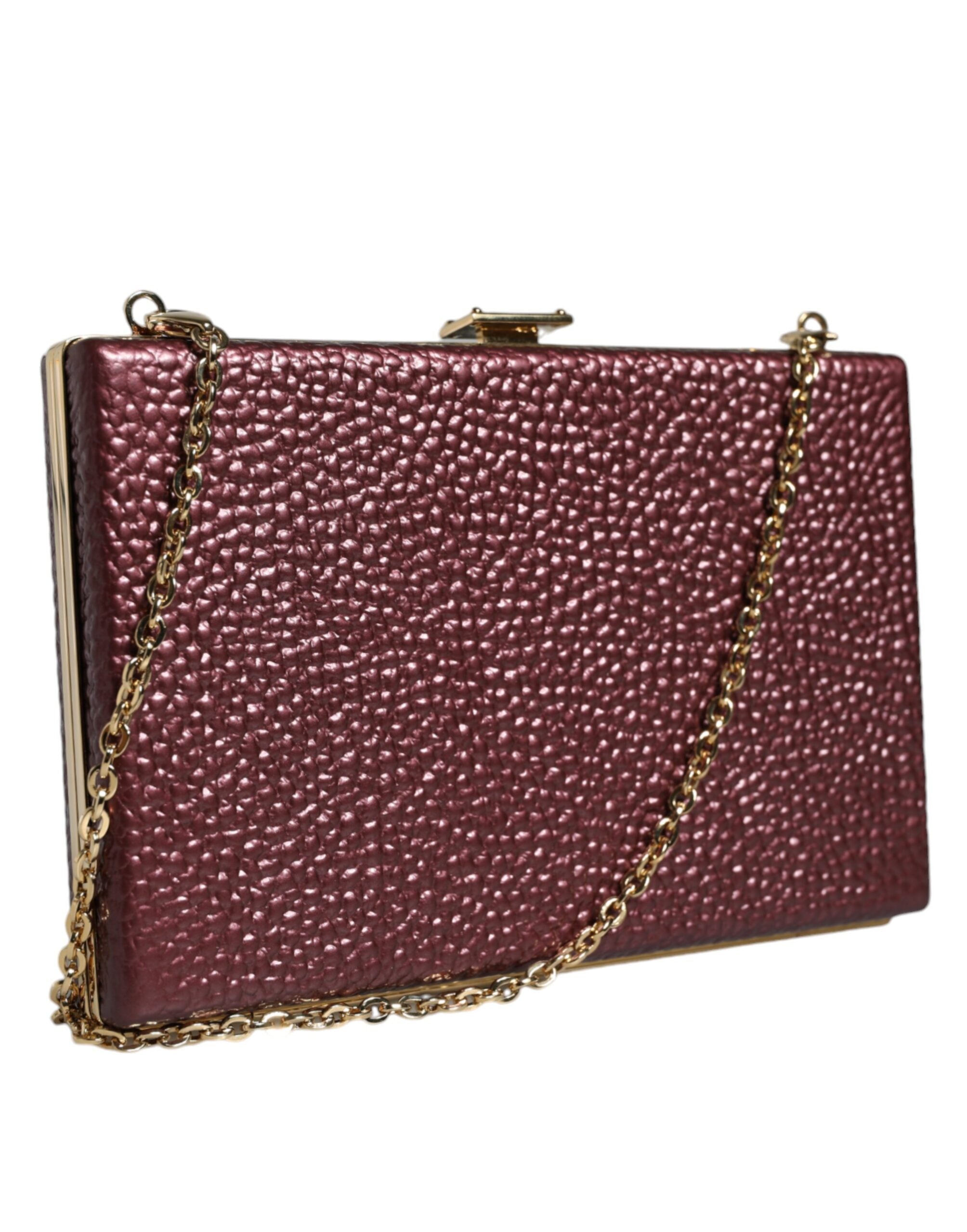 Maroon Leder Clutch Abend Crossbody Tasche