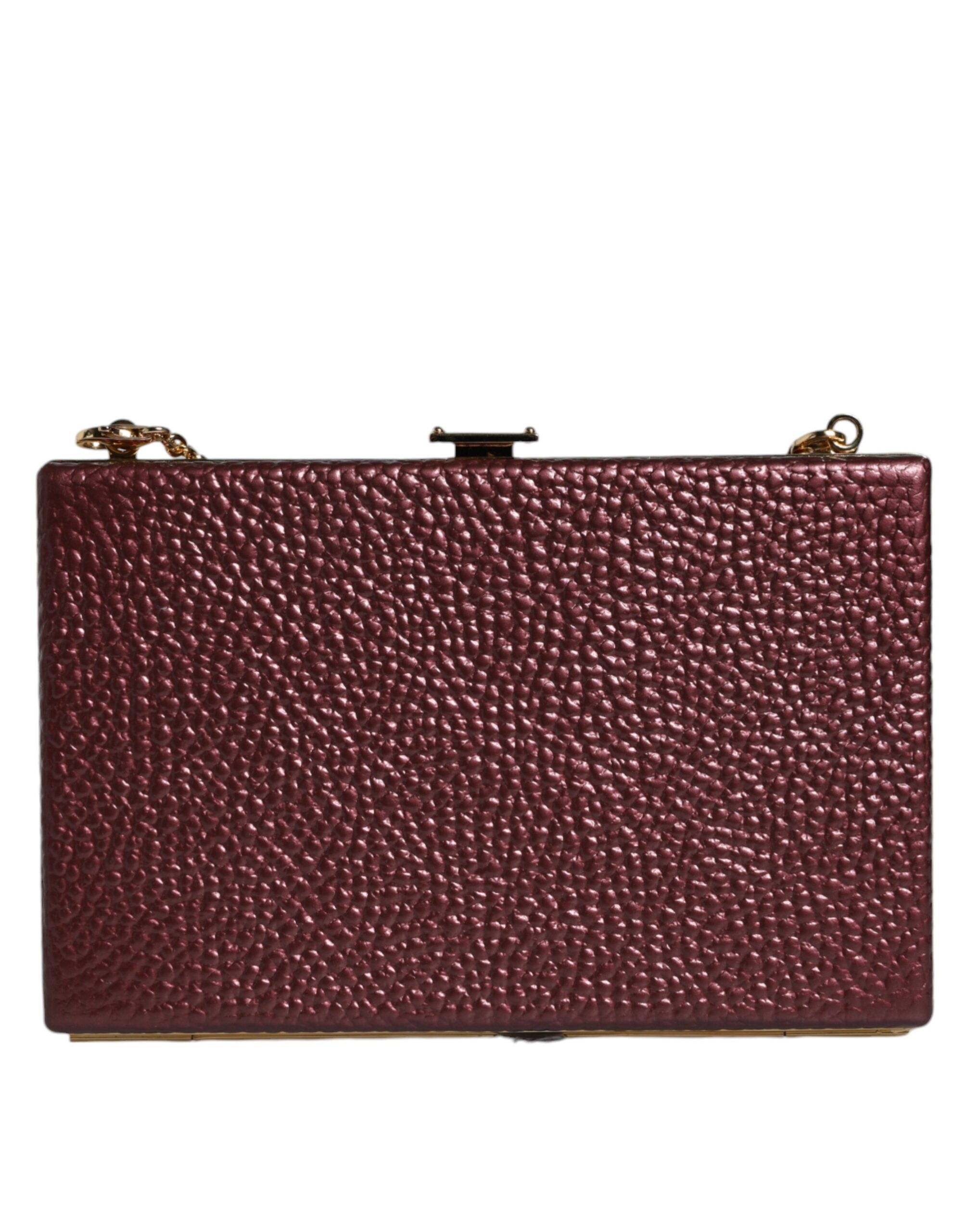 Maroon Leder Clutch Abend Crossbody Tasche