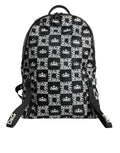 Schwarz Weiß DG Crown Logo Nylon Rucksack Tasche