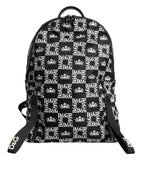 Schwarz Weiß DG Crown Logo Nylon Rucksack Tasche