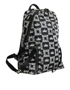 Schwarz Weiß DG Crown Logo Nylon Rucksack Tasche