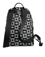 Schwarz Weiß DG Crown Logo Nylon Rucksack Tasche