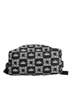 Schwarz Weiß DG Crown Logo Nylon Rucksack Tasche