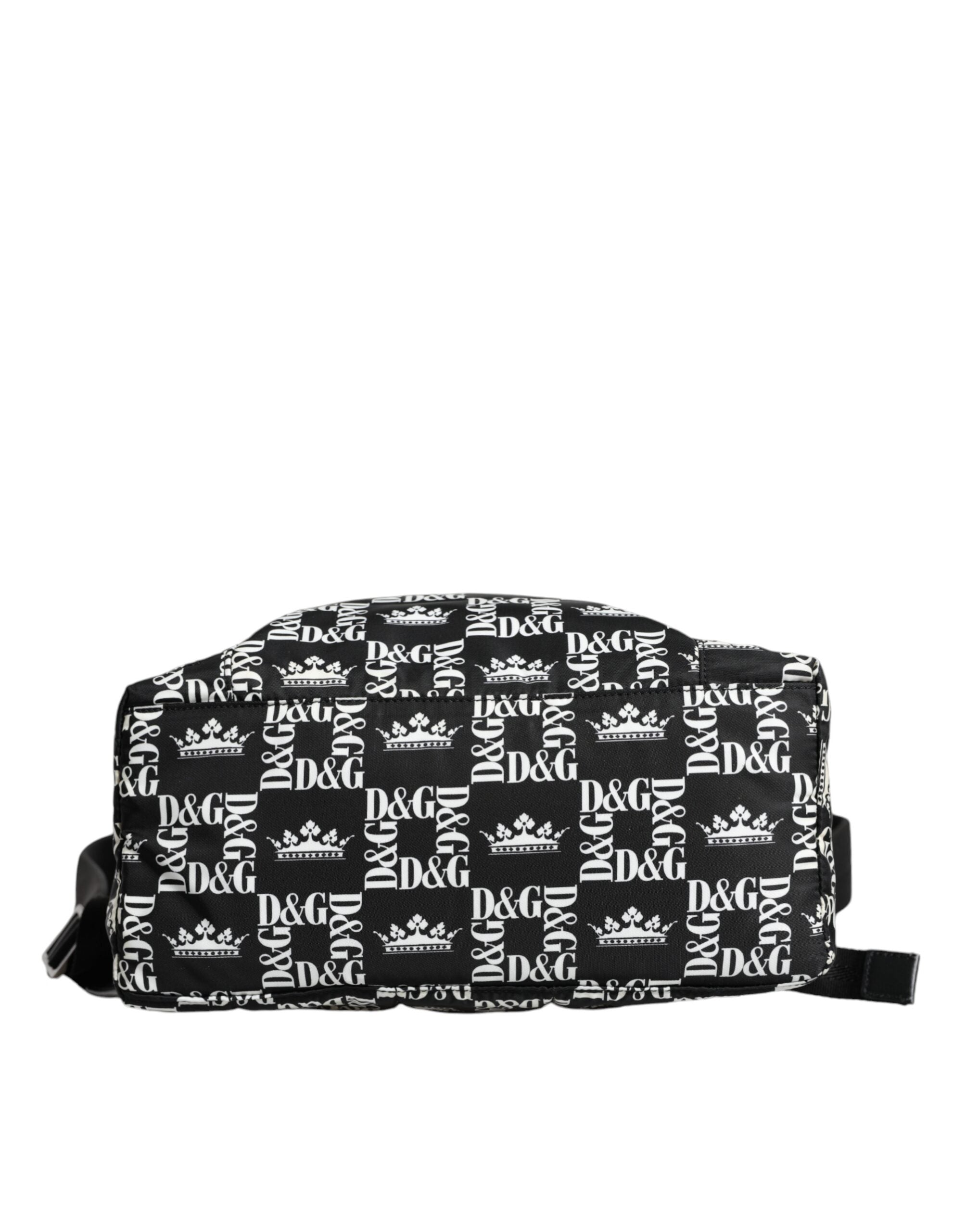 Schwarz Weiß DG Crown Logo Nylon Rucksack Tasche