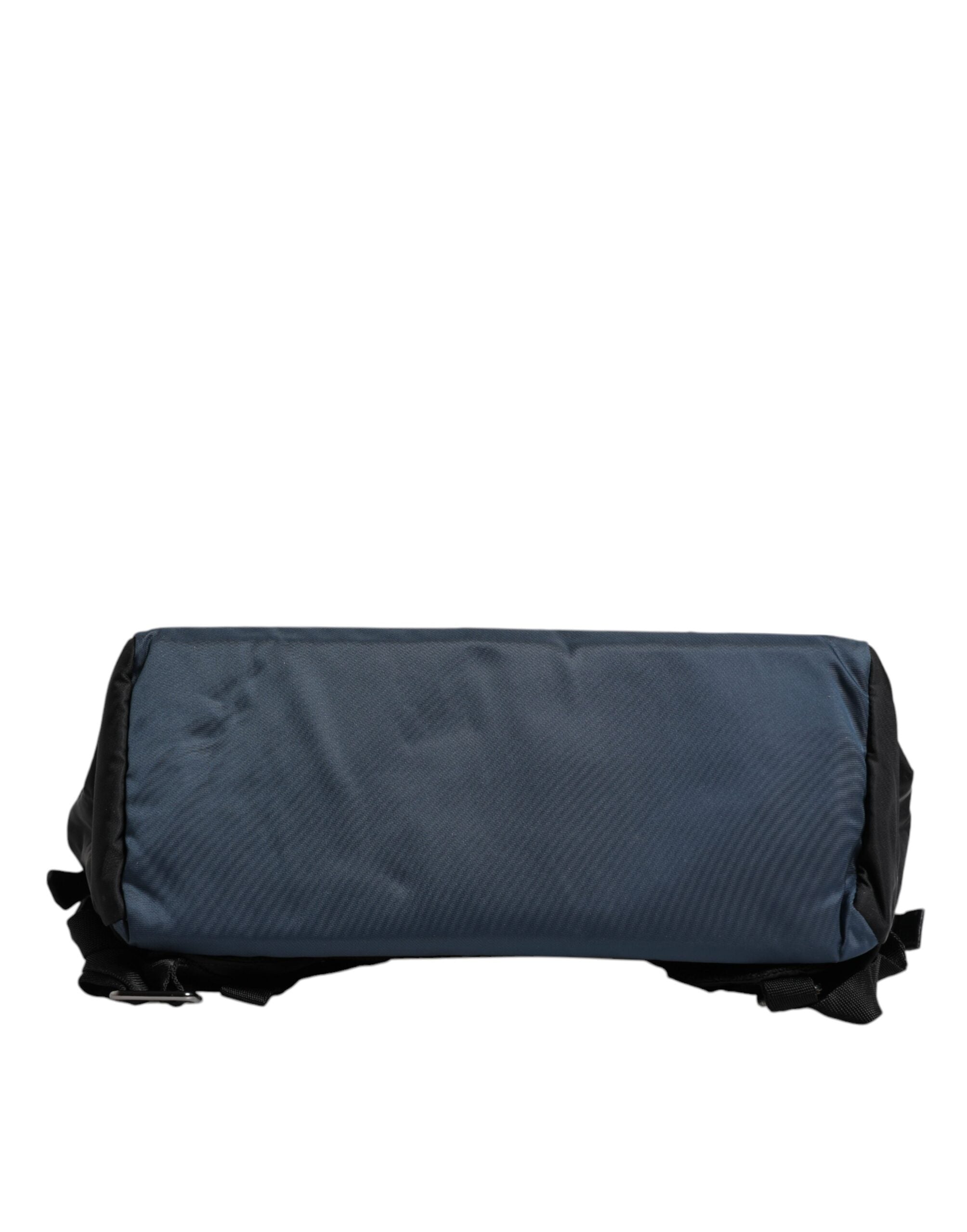 Schwarzer Nylon DG Logo Schulrucksack Tasche