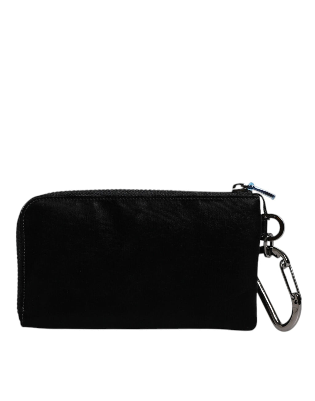 Schwarzes Nylon Logo Plaque Schlüsselanhänger Tasche Clutch