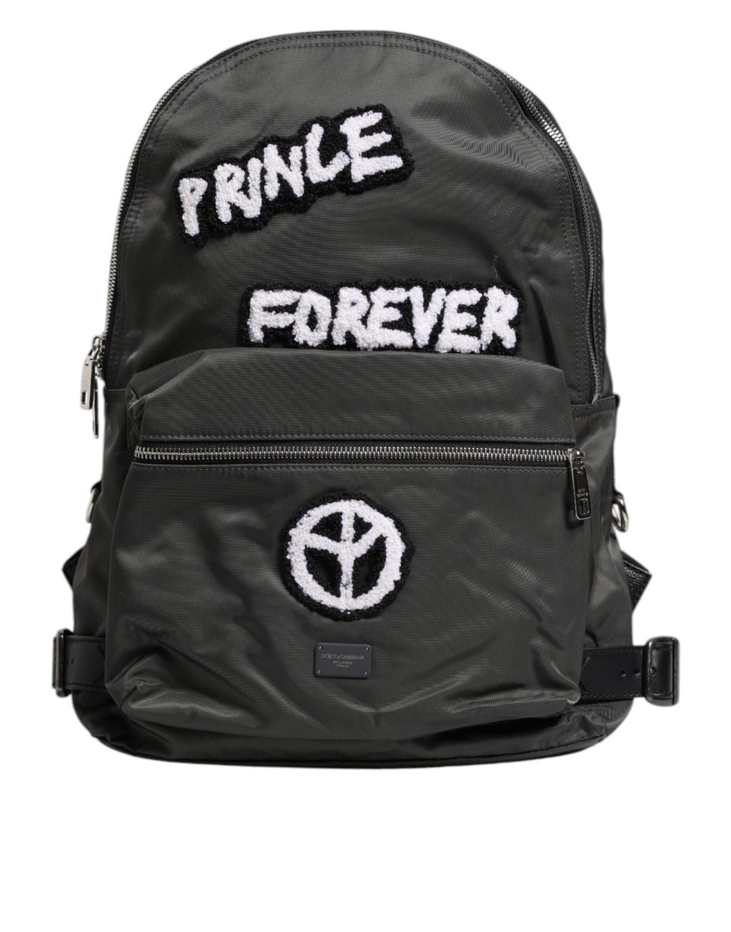 Graue Nylon Prince Forever Schule Reise Rucksack Tasche
