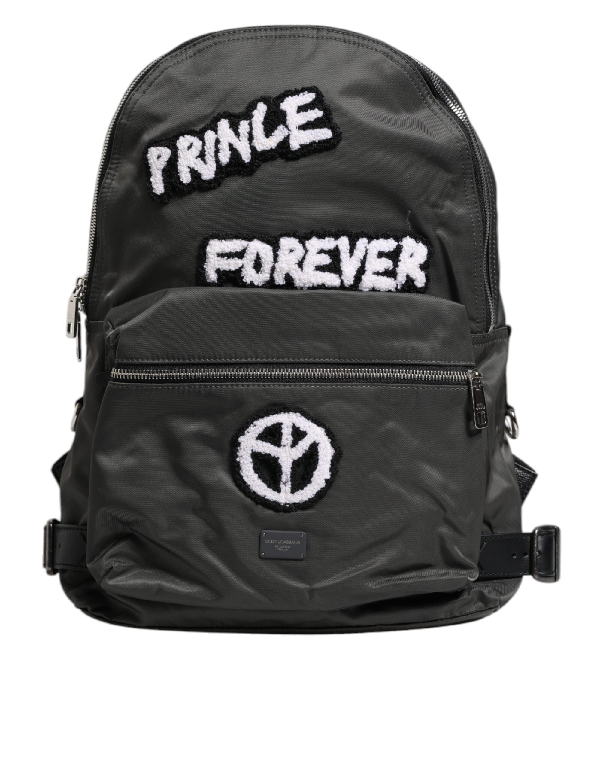 Graue Nylon Prince Forever Schule Reise Rucksack Tasche