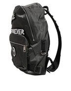 Graue Nylon Prince Forever Schule Reise Rucksack Tasche