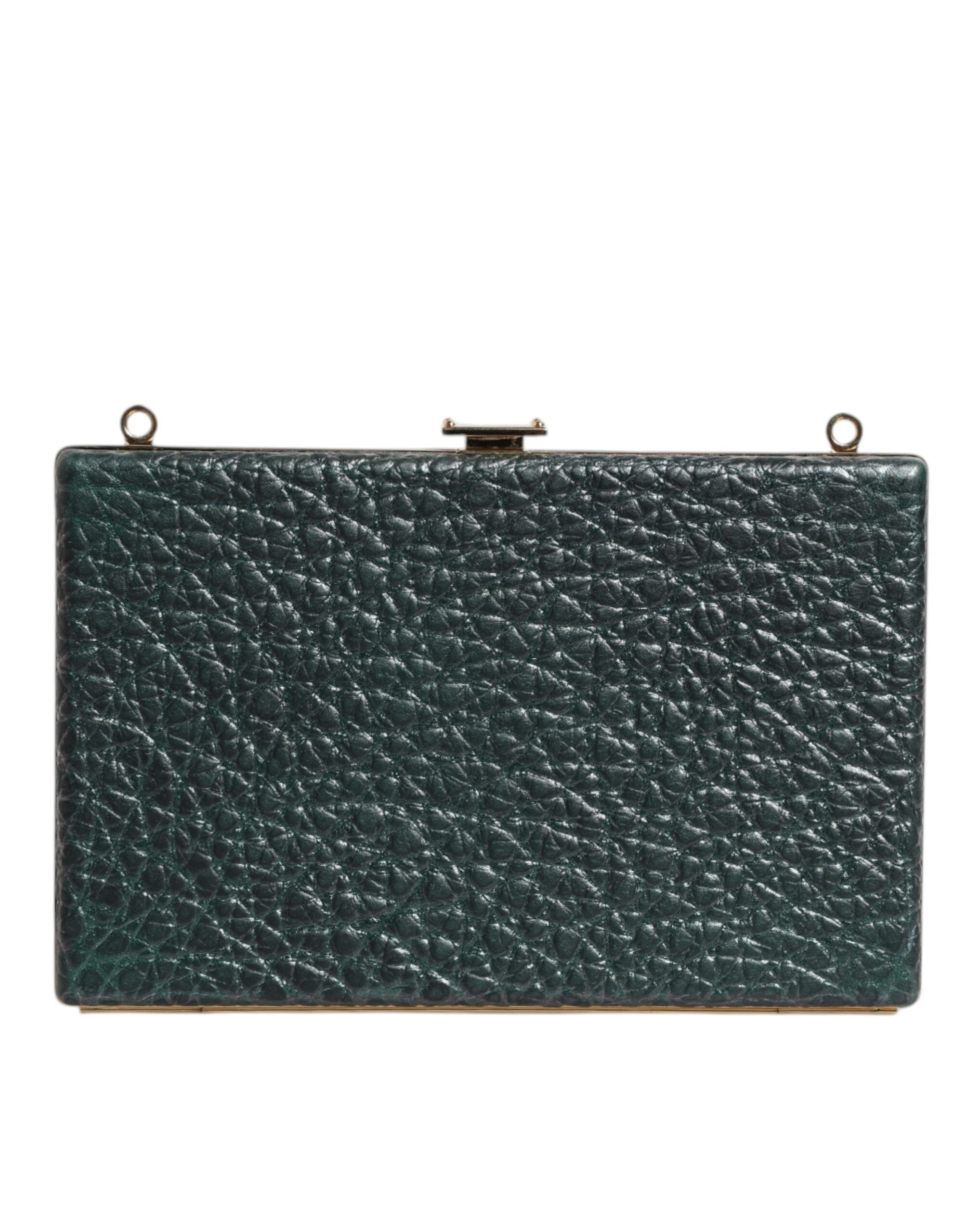 Schwarze Leder Clutch Abend Crossbody Tasche