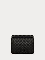 Schwarze Nappaleder Medium Rockstudt Spike Tasche