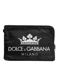 Schwarze DG Milano Print Nylon Pouch Clutch Tasche