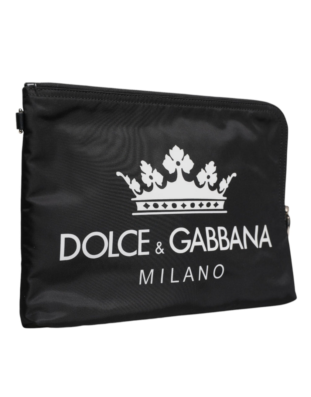 Schwarze DG Milano Print Nylon Pouch Clutch Tasche
