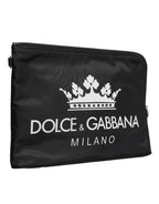 Schwarze DG Milano Print Nylon Pouch Clutch Tasche