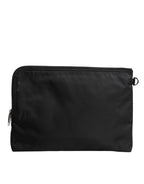 Schwarze DG Milano Print Nylon Pouch Clutch Tasche