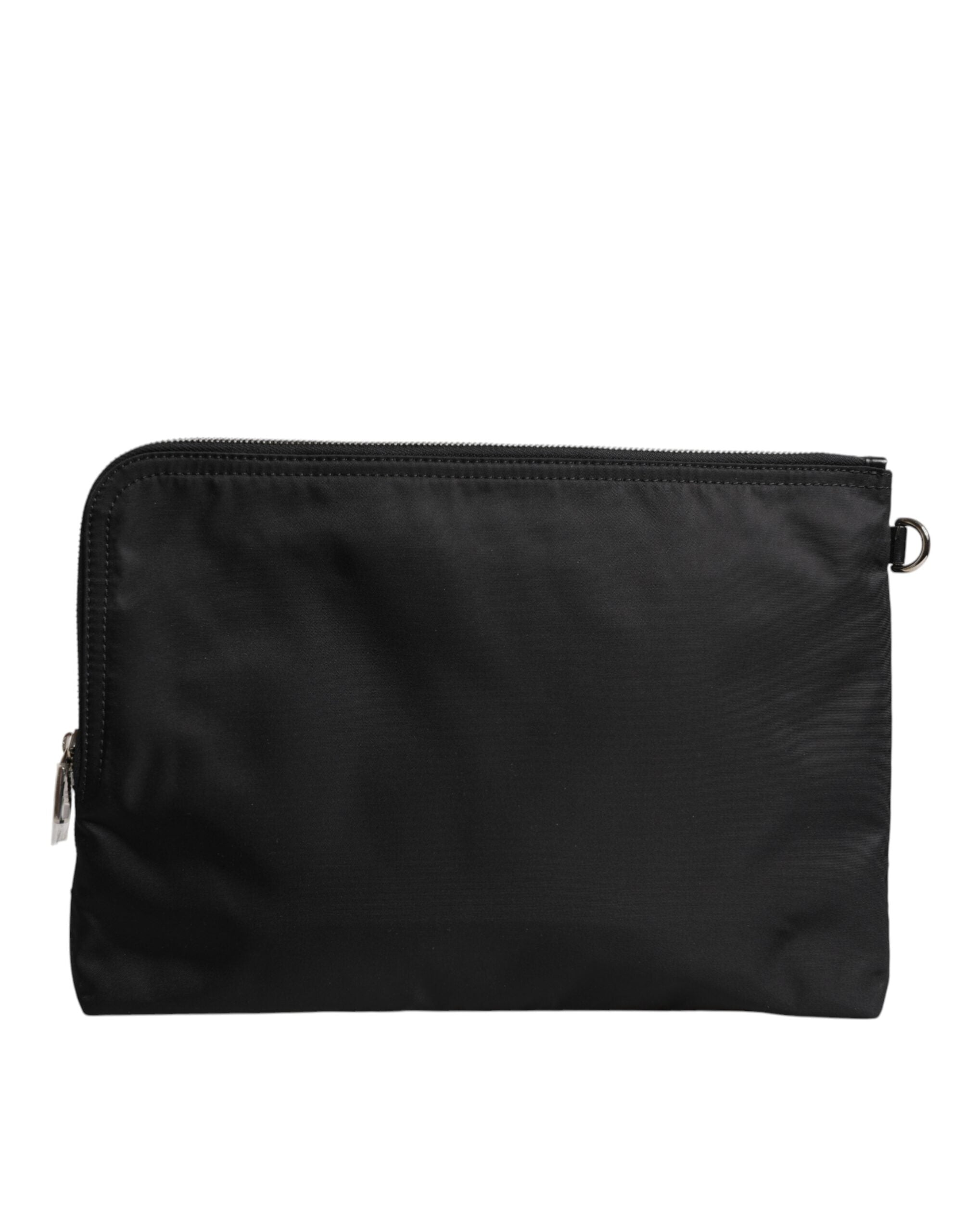 Schwarze DG Milano Print Nylon Pouch Clutch Tasche