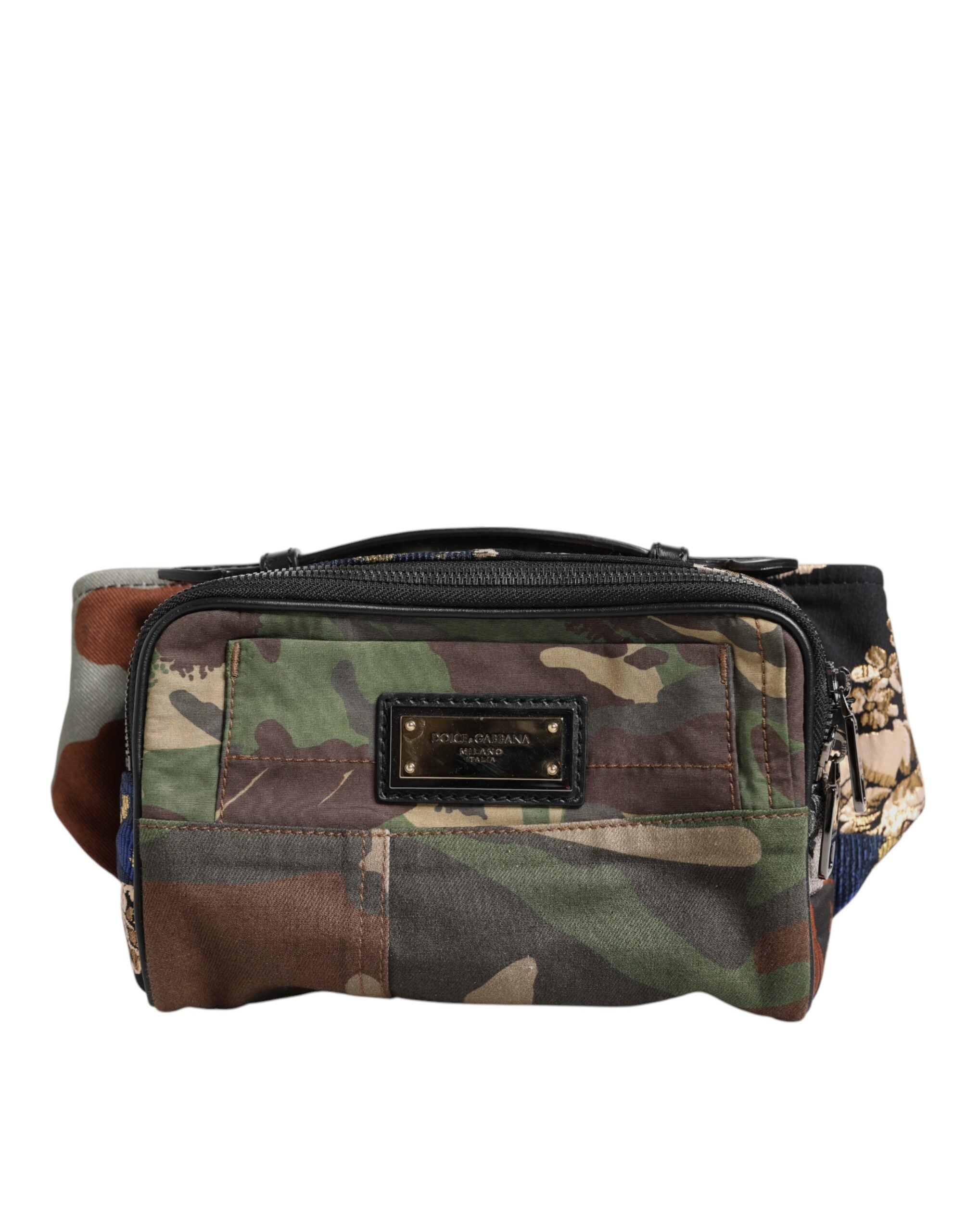 Multicolor Camouflage Patchwork Logo Taille Gürteltasche