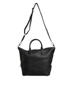 Schwarze Kalbslederhandtasche Duffle Bag