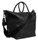 Schwarze Kalbslederhandtasche Duffle Bag