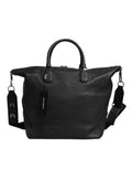 Schwarze Kalbslederhandtasche Duffle Bag