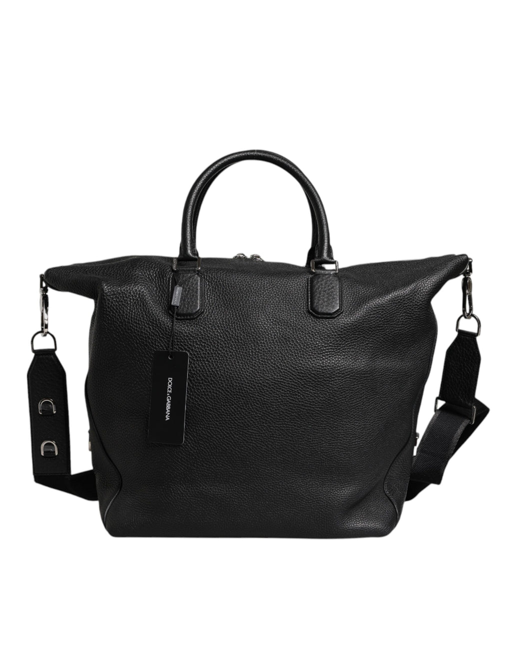 Schwarze Kalbslederhandtasche Duffle Bag