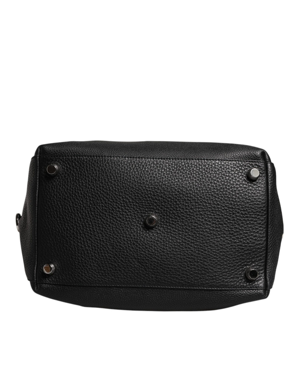 Schwarze Kalbslederhandtasche Duffle Bag