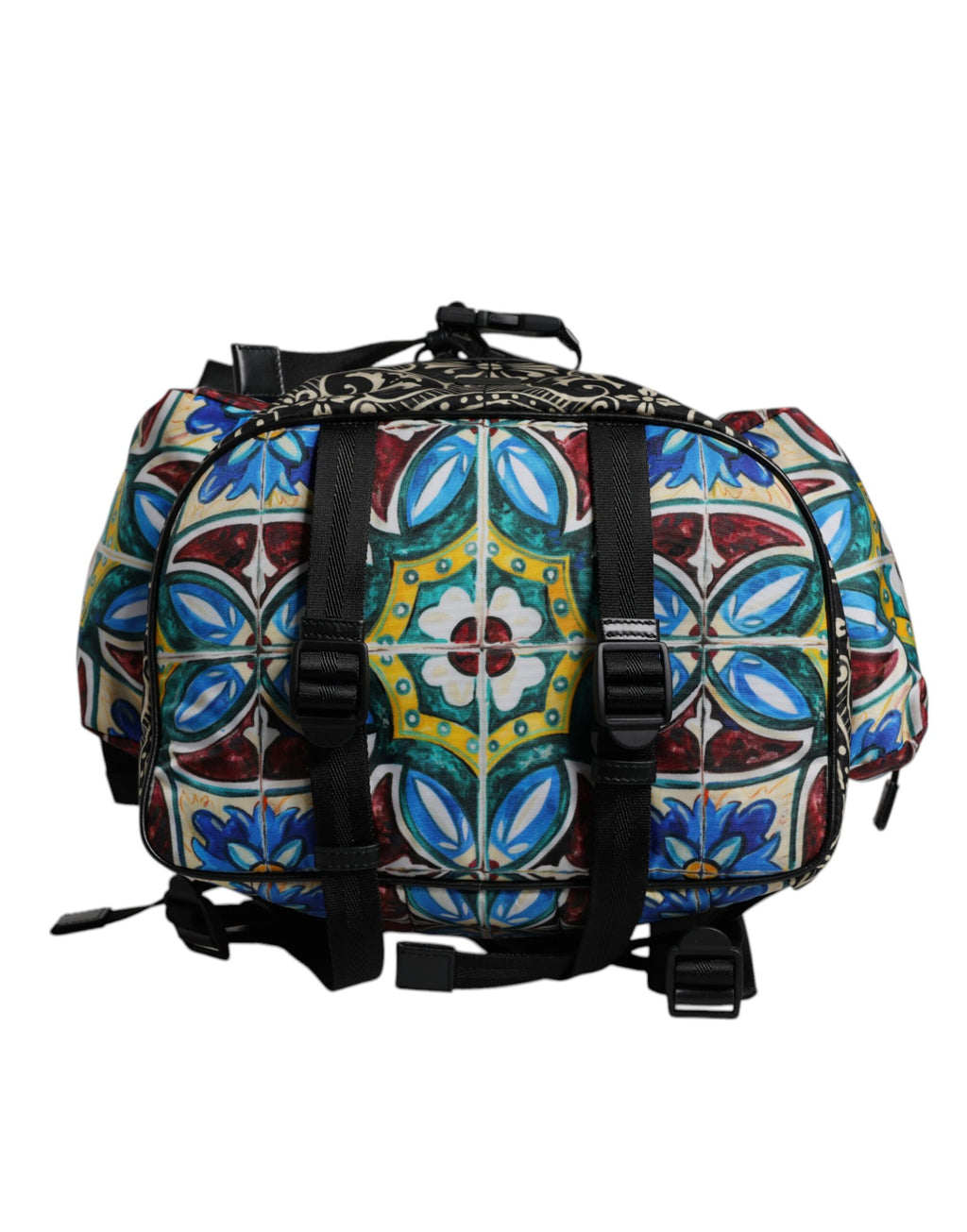 Multicolor Maiolica Druck Nylon Rucksack Tasche